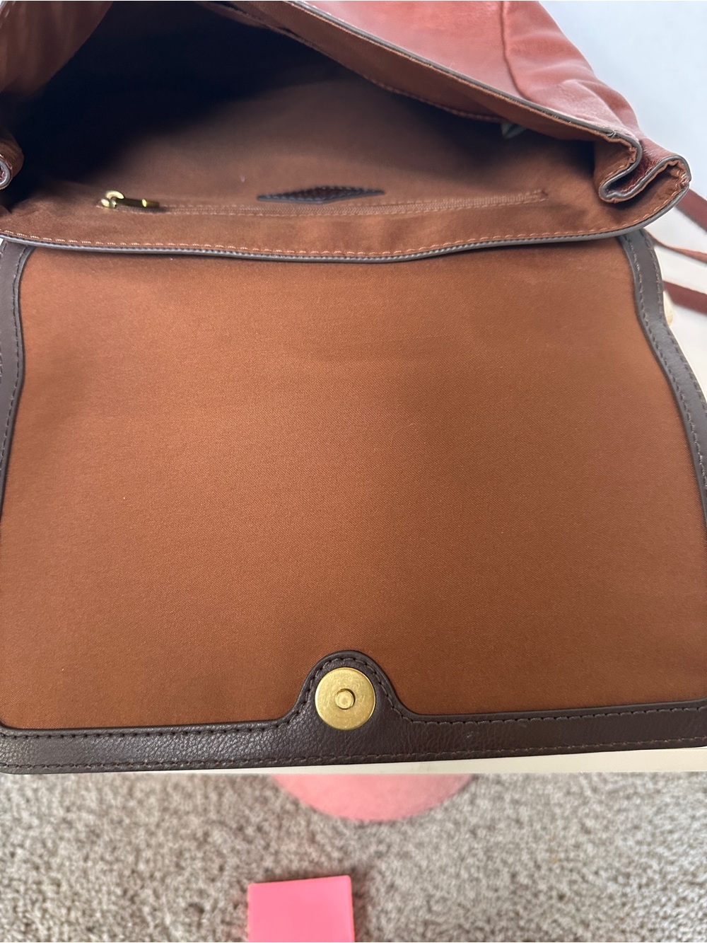 Fossil Claire Leather Backpack in Brandy Brown - NWOT - Picture 8 of 9